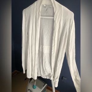 White House black market white cardigan